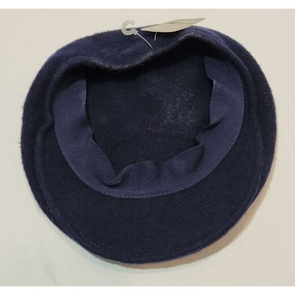 San Diego Hat Co Newsboy Cap Driver Cabbie Mens 100% Wool Navy Blue NWT Stretch - Picture 8 of 14